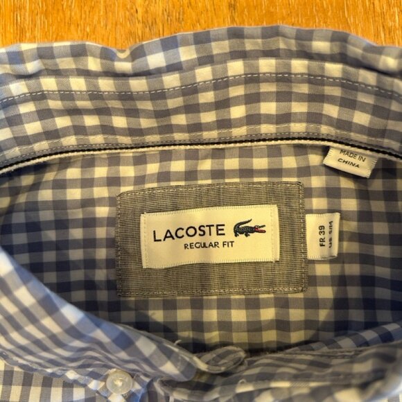 MEN´S SLIM FIT GINGHAM POPLIN SHIRT - Picture 4 of 5